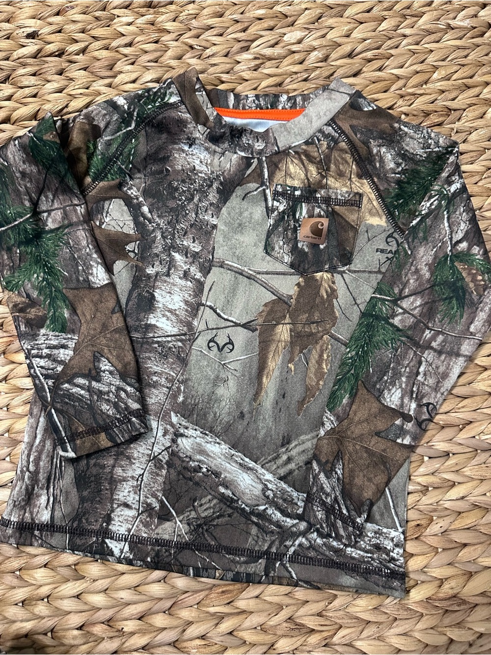 Carhartt Kids Realtree Camo Long Sleeve Shirt - Brown Green Gray